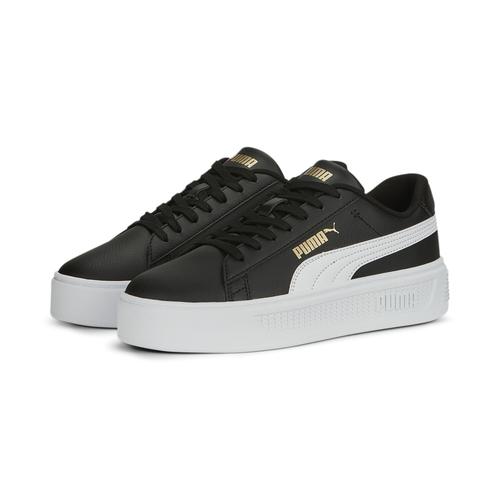 „Sneaker PUMA „“Smash Platform v3 Sneakers Damen““ Gr. 42, schwarz-weiß (black white gold) Schuhe Sneaker“