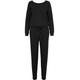 Jumpsuit URBAN CLASSICS "Urban Classics Damen Ladies Long Sleeve Terry Jumpsuit" Gr. S, US-Größen, schwarz (black) Damen Overalls