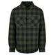 Langarmhemd URBAN CLASSICS "Herren Padded Check Flannel Shirt" Gr. L, US-Größen, schwarz (black, forest) Herren Hemden Langarm