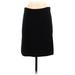 Ann Taylor LOFT Casual Skirt: Black Solid Bottoms - Women's Size Small