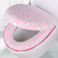 Juste de siège de toilette à motif Kawaii fermeture éclair siège chaud coussin Closestool