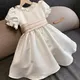 Robes de demoiselle d'honneur pour enfants tenue de soirée de luxe blanche pour mariage première