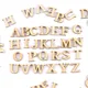 Scrapbooking en bois naturel avec lettres de l'alphabet 3 ensembles de 78 pièces artisanat d'art