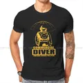 T-shirt de plongée sous-marine jaune décontracté pour hommes streetwear de loisirs impression de