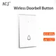ACJ-Bouton de sonnette de porte sans fil sonnette intelligente de bienvenue avec batterie et bouton