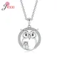 Nouveauté Zircon cubique pendentifs hibou collier pour les femmes 925 Sterling argent colliers mode