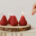 Bougie d'aromathérapie Adorable en forme de fraise écologique éliminer l'odeur de Fruit Festival