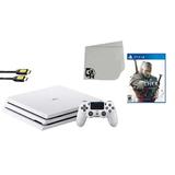 Pre-Owned Sony PlayStation 4 PRO Glacier 1TB Gaming Console White with The Witcher 3 Wild Hunt BOLT AXTION Bundle (Refurbished: Like New)