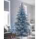 Pre-Lit Frosted Spruce Multi-Function Christmas Tree with Cool White LED Lights