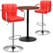 MoNiBloom 3 Piece Bar Dining and Chair Set 23.5 Cocktail Tables and Square Padded Back PU Leather Barstools for Home Kitchen