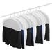 Bomutovy Shoulder Covers Garment Covers Clothes Covers for Closet Storage Suit Coats Jackets Dress Closet Storage 10Pcs White