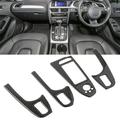 BFY 4pcs Carbon FiberABS Car Interior Door Cover Armrest Trim Decoration For Audi A4 B8 2008 2009 2010 2011 2012 2013 2014 2015 RHD