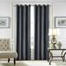 Skearow 1pc Plain Velvet Blackout Window Curtain For Bedroom Thermal Insulated Window Drape Grommet Room Darkening Curtain Dark Gray W:52 xL:63