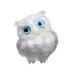 Hand-Carved Natural Crystal Owl Statue Decorative Healing Animal Figurines for Bedroom Desktop Home Decor White Shells