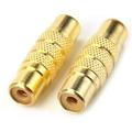 Heldig Professional Metal RCA Female to Female Coupler Adapter Gold Plated RCA A/V Joiner Gender Changer Video Audio Coupler Converter (2 Pack)