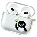 CASEWAFEE Compatible with Airpods 3 Case Cute Soft Clear TPU Full Protective Case Shockproof Cover for AirPods 3rd Generation 2021 Charging Case Front LED Visibleï¼ŒPenguin Good Ideaâ€¦