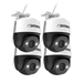 Guard Pro PTZ 2K QHD WiFi Plug-In Power Security Camera Motion Tracking Color Night Vision Human Detection Audio 2-way Talk (4-Pack)