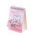 XINHUADSH Mini Desk Calendar Multifunctional Plan Book Cute Cartoon Pattern Notebook Date Recording Monthly 2023 Cartoon Calendar Table Decoration School Supplies