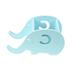 Multi-functional Storage Box Elephant Shaped Wood-plastic Plate Pen Pencil Holder Desk Organizer with Cell Phone Stand (Blue)