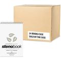 Roaring Spring Enviroshades Recycled Spiral Steno Memo Book 1 Case (Six 4 Packs) 6 x 9 80 Sheets Gray Paper