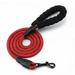 Sdmnsg-T Red Dog Leash 5 FT 1/3 Thick Durable Nylon Rope - Comfortable Padded Handle Reflective Rope Dog Leash for Medium Large Dogs