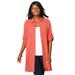 Plus Size Women's Gauze Mega Tunic by Jessica London in Dusty Coral (Size 24 W)