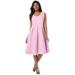Plus Size Women's Cotton Denim Dress by Jessica London in Pink (Size 24)