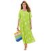 Plus Size Women's Stamped Empire Waist Dress by Woman Within in Lime Starfish (Size L)