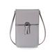 Mobile Phone Bag Multifunctional PU Wallet Cross Body Handbag Touchable PU Wallet-Light Gray