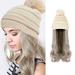 Kayannuo Christmas Clearance Fashion Long Curly Hair Hat Wig One Knit Hat Wool Curl Corn Perm Curl