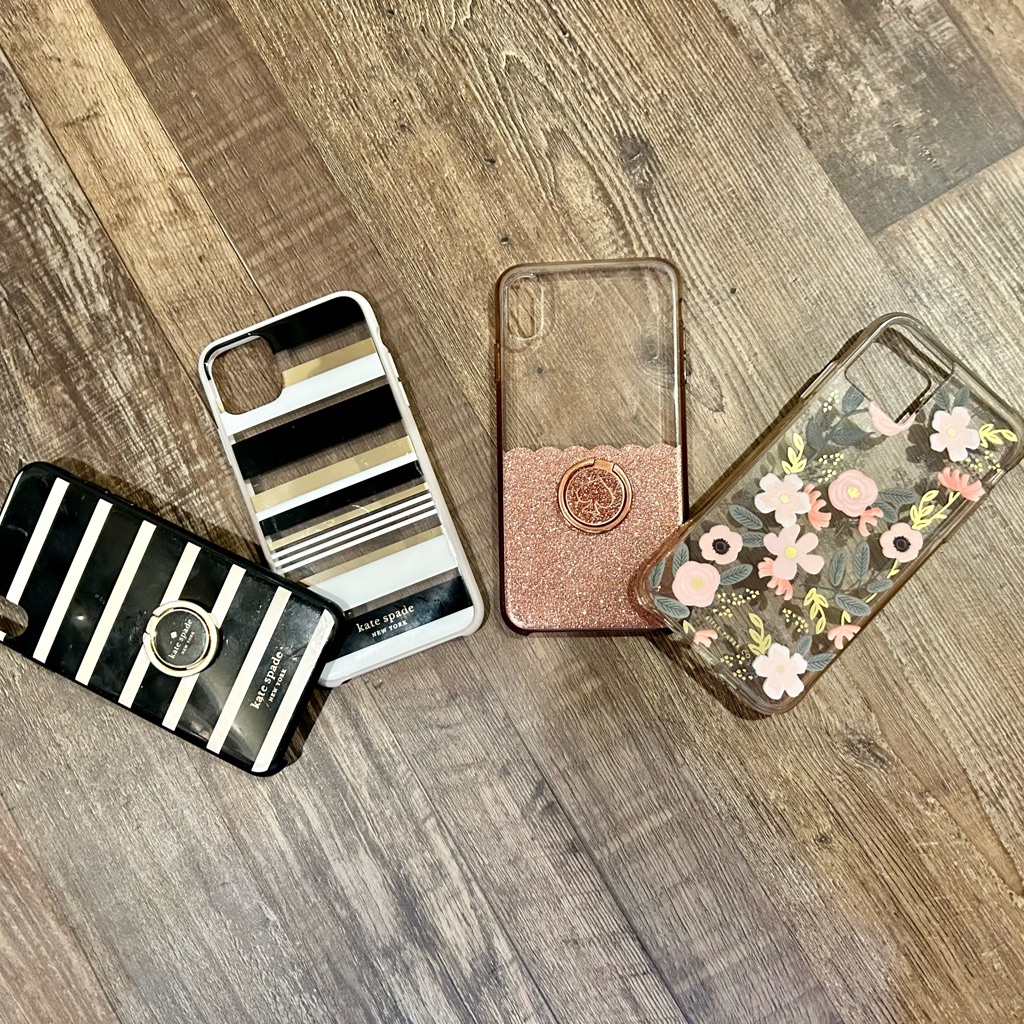 Kate Spade Cell Phones & Accessories | Kate Spade Riffle Paper Co Iphone Xs Max Phone Case Lot Floral Pink Glitter | Color: Black/Pink | Size: Os