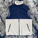 J. Crew Jackets & Coats | J Crew Authentic Outerwear Men's Full Zip Deep Pile Fleece Vest Navy Size Medium | Color: Blue/Cream | Size: M