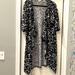 Lularoe Tops | Euc Lularoe Lindsay Kimono Black And White Cheetah Print, Size M | Color: Black/White | Size: M