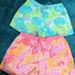 Lilly Pulitzer Bottoms | Lilly Pulitzer 2 Pair Girls Size 14 Shorts | Color: Green/Pink | Size: 14g