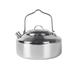 Tomshoo Outdoor Stainless Steel Kettle Locking Handle Camping Hung Pot Portable Coffee Pot Picnic Cooker 1L Teapot Cooking Accessory