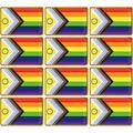 12/24/100/150 Pcs New Intersex Inclusive Progress Pride Pin Brooches Rainbow Gay Flag Badge Brooch LGBT Enamel Progressive Lapel Badges Pins Bulk Decoration for Clothes and Bags Gifts (150)