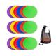 Roujiatk 10" Poly Vinyl Spot Markers, Non Slip Rubber Agility Markers Flat Field Cones Floor Dots,for Exercise Drills, Sports, Games, Speed Agility Training-18PCS