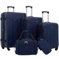 Travelers Club Chicago Hardside Expandable Spinner Luggages, Navy Blue, 5 Piece Set, Chicago Hardside Expandable Spinner Luggages