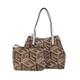 GUESS Women Vikky Large Tote Bag, Taupe Logo, 40 x 31 x 18 cm