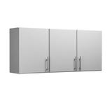 Prepac Elite Wall Cabinet Versatile Adjustable Garage Wall Cabinet by Prepac Tall 3-Door 54 W x 24 H x 12 D GEW-5424 Light Gray