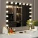 GIFFIH Vanity Mirror with Lights Hollywood Lighted Makeup Mirror Bedroom Vanity Mirror with17pcs Light Smart Touch Control 3Colors Dimmable Light USB Outlet Table-Top or Wall Mount