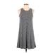 Madewell Casual Dress - A-Line: Gray Stripes Dresses - Women's Size X-Small