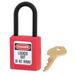 MASTER LOCK 406KAS6RED Lockout Padlock,KA,Red,1-3/4"H,PK6