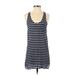 J.Crew Casual Dress - Shift Scoop Neck Sleeveless: Blue Color Block Dresses - Women's Size 2X-Small