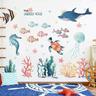 Stickers muraux enfants MONDE SOUSMARIN poissons aquarium mer autocollants I sticker mural pour