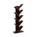 8-Shelf Wooden Tree Bookshelf, Bookcase Display Holder Organizer, Storage for Books, Movies, Video Games, and CDs, Walnut Color