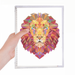 Colourful Lion Animal Box Stitching Notebook Loose Diary Refillable Journal Stationery