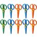 Etereauty 10pcs Safe Scissor Plastic Kids Scissor DIY Handmade Scissor Paper Photo Tools for Children Students (Random Color)