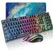 RGB Gaming Keyboard and Backlit Mouse Combo USB Wired Backlit Keyboard LED Gaming Keyboard Mouse Set for Laptop PC Computer Game and Work