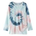 Dyed Loose T Casual Front Kids Tunic Tie Long Knot Button Sleeve Casual Tops Shirt Tee Girls Blouse Girls Tops Christmas Top for Toddler Girls